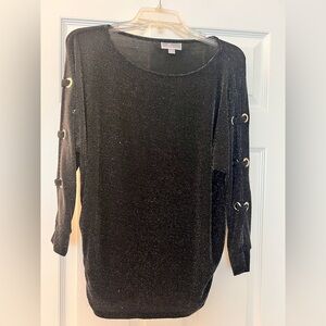 JM Collection Black Knit Top